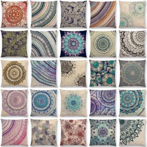 New Cute Flower Pillow Case Hope Colorful True Soul Live Laugh Love Free Spirit Dream Floral Mandalas Prints Cushion Cover