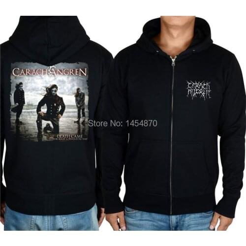 6 styles Black Zipper Hoodies Netherlands Carach Angren High Quality Cotton Rock jacket punk hardrock sweatshirt fleece