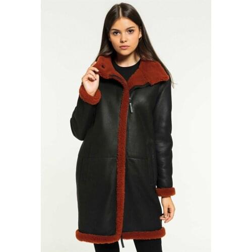 Denny&Dora Women's Long Sheepskin Coats