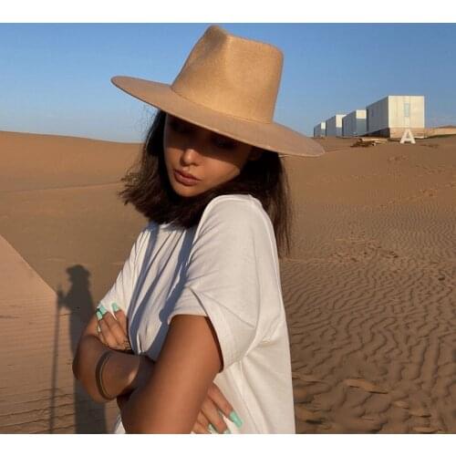 Fedoras Autumn winter wool cap retro hats jazz hats for men and women of camel gentleman of England panama cap Europe