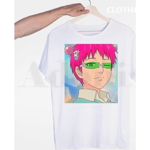 The Disastrous Life Of Saiki K Kusuo No Psi Nan Tshirts Men Fashion Summer T-shirts Tshirt Top Tees Streetwear Harajuku Funny