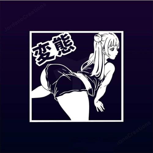 Hot Cartoon Lewd Anime Car Sticker Vinyl Auto Motorcycle Decals Bumper KK Decal PVC 15cm*15cm Accessories Waterproof