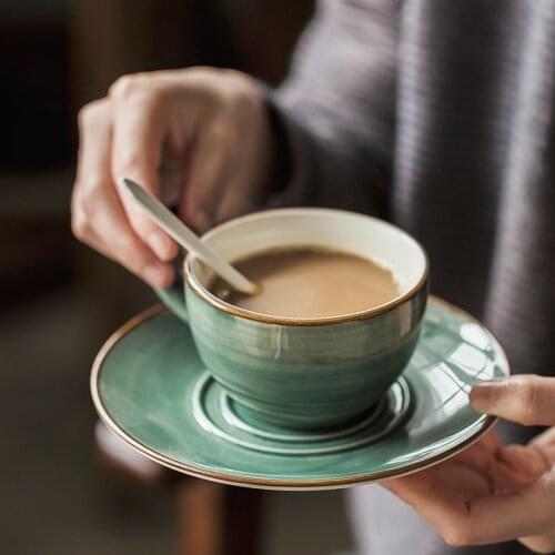 LUWU Ceramic coffee cup set Travel Cup latte Milk Tea Mug Creative tea cup Party Lady Valentines Day Anniversary Gift