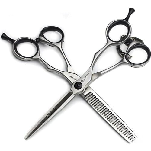 Mute A word hairdressing scissors 440C hair salon scissors 5.5 inch 6 inch thinning professional hairdressing scissors set