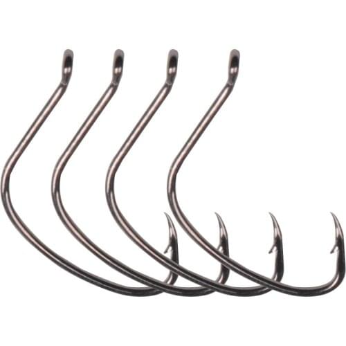 10pcs/lot Fishing Hooks Set Barbed Single Circle Carp Hook High Carbon Steel Sea Fishhook Fly Fishing Accessories