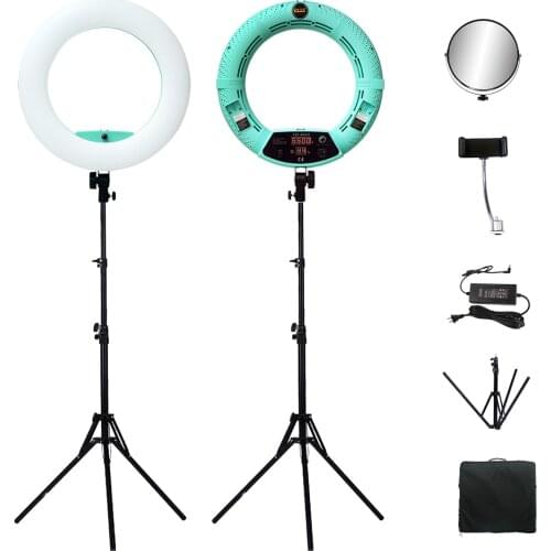 Yidoblo FD-480II 18" Dimmable LED Ring lamp Kit 480 LED Studio Video Light Lamp Photographic Lighting + stand (2M)+ handbag