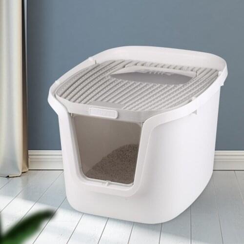 Push In Cat Litter Basin Cat Toilet Large Anti Splash Cat Litter Box Closed Cat Litter Basin Cat-toilet-training-kit
