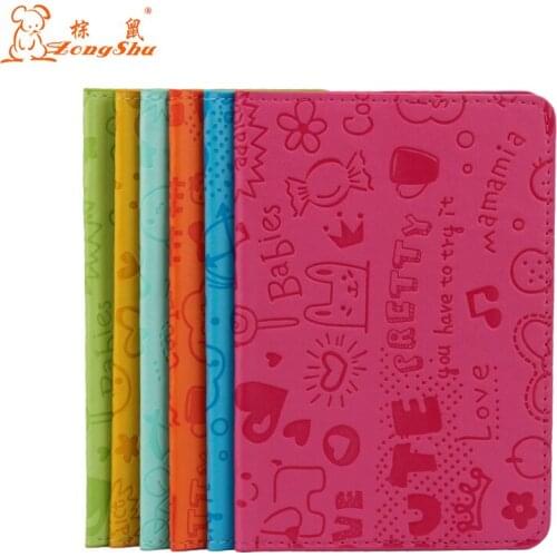 Zong shu Big witch Travel Passport Holder Cover PU Leather ID Card Travel Ticket Pouch Packages Passport Covers Bag Case