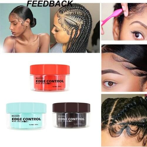 Refreshing Men Female Hair Oil Wax Cream Edge Control Comb Hair Styling Cream Broken Hair Finishing Hair Fixative Gel Anti-Frizz