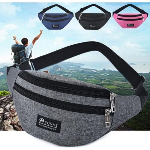 Waist Bag Mens And Womens Fashion Casual Large Capacity Sports Fanny Pack Outdoor Solid Color Chest Bag Belt Bag Shoulder Bag
