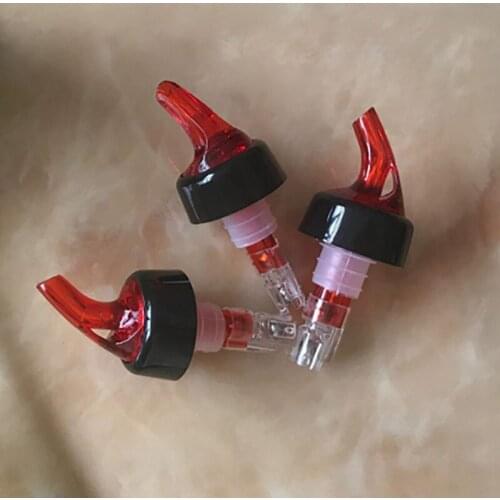 Practical wine pourer bar supplie Automatic Measured Alcohol and Liquor Pourer with Black Collar Clear Spout (1.5 Ounce/2 Ounce)