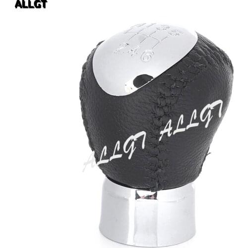 5cm Gear Shift Knob Manual Shifter 5 Speed Leather For Mazda 5 6 3 Axela Cx-5