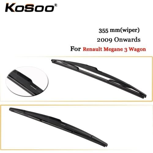 KOSOO Auto Rear Wiper Blade For Renault Megane 3 Wagon,355mm 2009 Onwards Rear Window Windshield Wiper Blades Arm,Car Accessorie