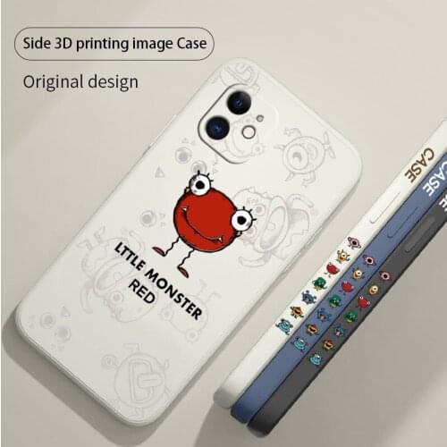 Famous Monster Cute Pattern Phone Case For iPhone 12 Pro Max 11 X XS XR XSMAX SE2020 8 8Plus 7 7Plus 6 6S Plus Silicone Cover