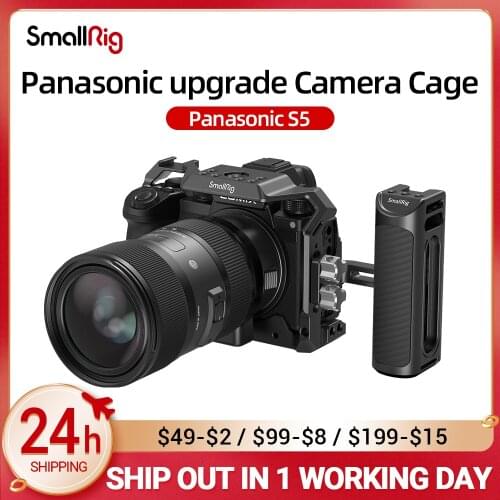 SmallRig Camera Cage Video Film Movie Making Stabilizer 1/4" Screw Cold Shoe Mount Dslr Camera Rig for Panasonic S5 Camera 2983