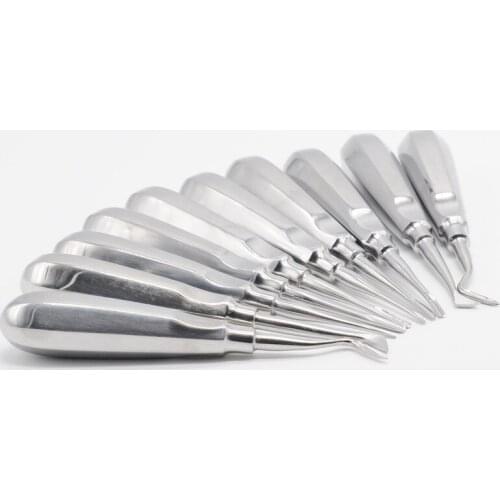 Dental Lab Product Stainless Steel Luxating Lift Elevator Clareador Curved Root Hexagon