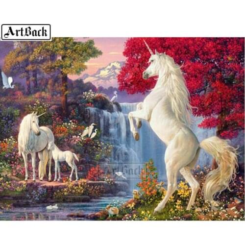 Rhinestone 5d diy diamond painting unicorn icon full square drill 3d diamond embroidery mosaic artwork gift SE150