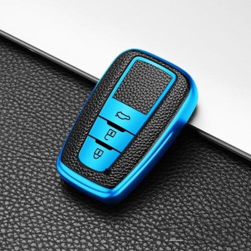 TPU Leather Car Key Case Cover Shell For Toyota CHR C-HR Prado Prius Camry Corolla RAV4 2017 2018 2019 Accessories