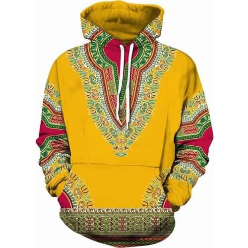 Traditional African Dashiki Hooded Sweatshirts Men Women Fad Spring Autumn New Casual 3D Hoodies Men Harajuku Hip Hop Tracksuit