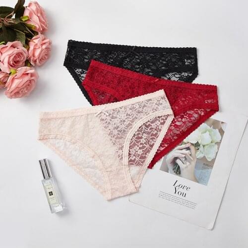 3pcs Sexy Panties For Women Briefs New Underwear For Woman Female Panties High Quality New Sexy Lace Womens Underwear