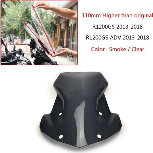 R1200 GS ADV Motorcycle Windscreen Windshield Shield Screen For BMW R1200GS LC / Adventure 2013 2014 2015 2016 2017 2018