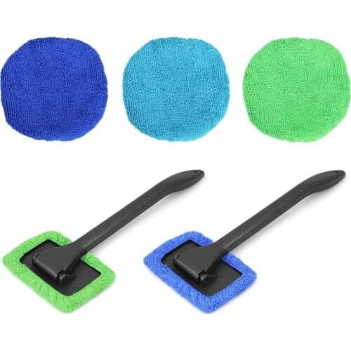 VODOOL Microfiber Long Handle Car Window Cleaning Brush Windshield Defogging Cleaner Cloth Brush Household Window Cleaning Tools