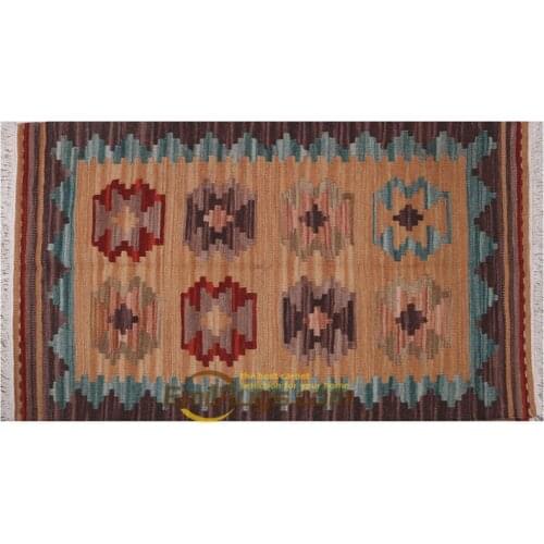 Eastern Mediterranean Bohemian/jilimu hand-woven wool carpet Kilim rug tapestry MONOPOLI 2x3.5 15-7gc131kliyg30