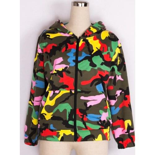 Women Jacket 2016 New Arrival Winter Female Candy Camo Printing Camouflage Jacket Chaquetas Mujer Fall Jackets For Women Coat