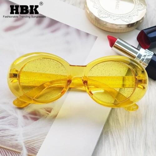 Women Goggles Sunglasses Men Fashion Oval Sun Glasses Female Male Sequin Red Pink Eyewear Vintage Retro Shades UV400 INS HOT
