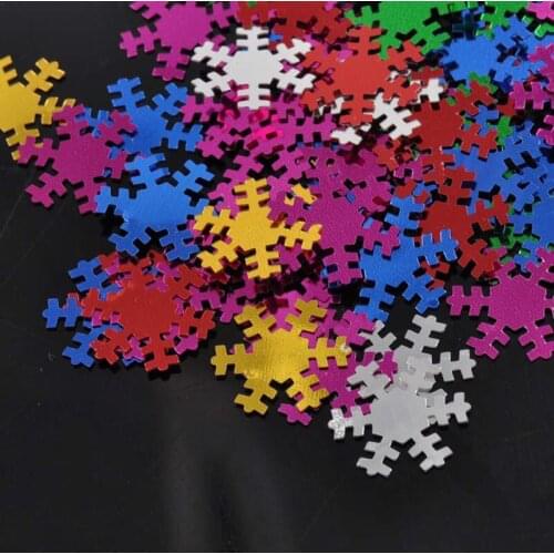 10g Christmas Decorations Snowflake Sequin For Crafts&Paillette Sewing Scrapbooking Lentejuelas Beads 18mm CP0805