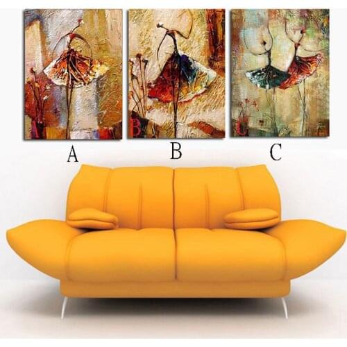 100% hand-painted home decor hand-painted wall art ballet abstract oil paintings Choose combination A-B-C-D-E-F-G-H-I DM-918009