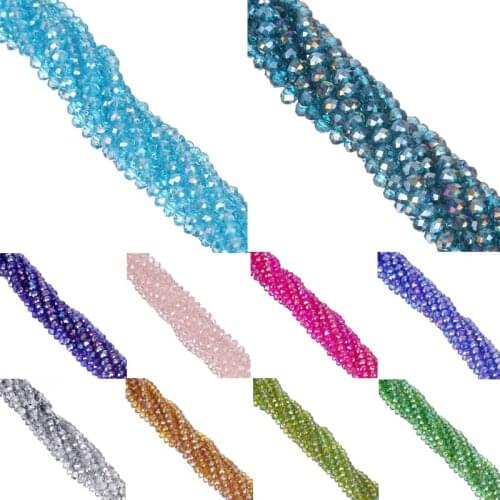 145 pieces/lot AB Color 4MM Faceted Beads Crystal Glass Beaded DIY Jewelry Making Marquise Shape Women For Earrings Bracelet