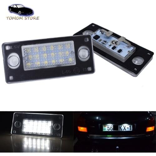 2x Free Error LED Rear Number Plate Light For Audi A4 S4 Avant 1999~2001 RS4 B5 A3 2001~2003 Car Styling Accessory Parts