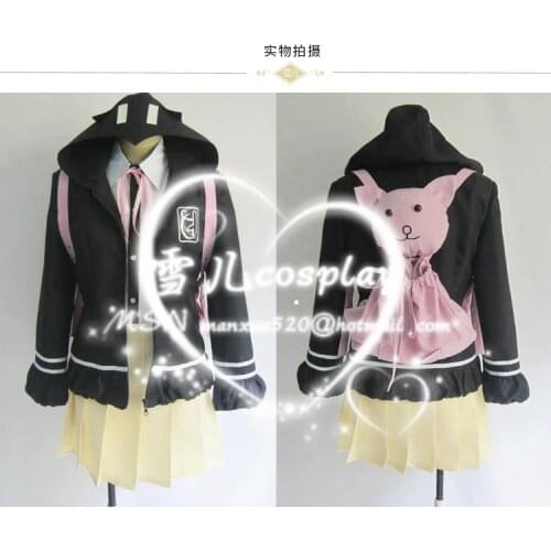 2016 Super DanganRonpa Chiaki Nanami Uniform Jacket White Skirt Anime Halloween Cosplay Costumes With Backpack
