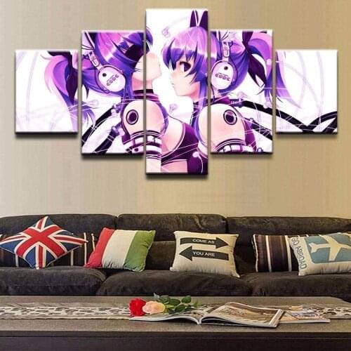 5 Piece Wall Art Canvas Anime Manga Pictures Figure Sexy Girl Posters And Prints Home Modern Decoration Bedroom Paintings