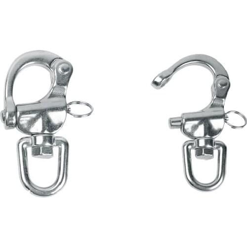 70mm 87mm Stainless Steel Swivel Snap Shackle Eyelet Shackles with D Ring Marine Boat Rigging Hardware SKD88