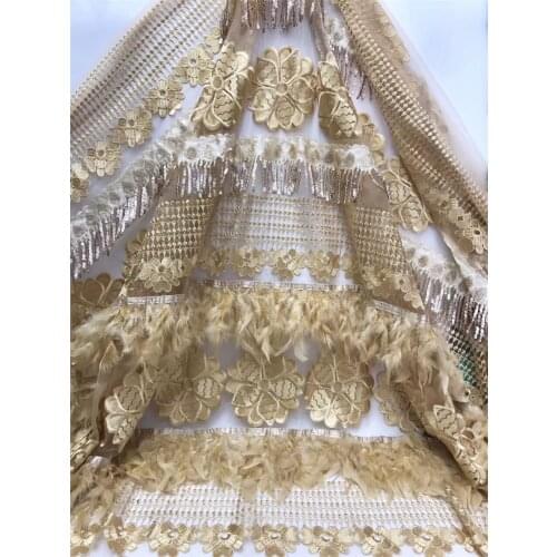 Newly Designed African French Lace Fabric 2021 High-quality Lace Fabric With Sequined Nigerian Lace Fabric J3648