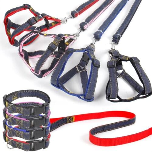 Pet Accessories Dog Leash Harness Collar 3PCS Sets Dog Pet Dog Harness For Medium Large Dogs Adjustable