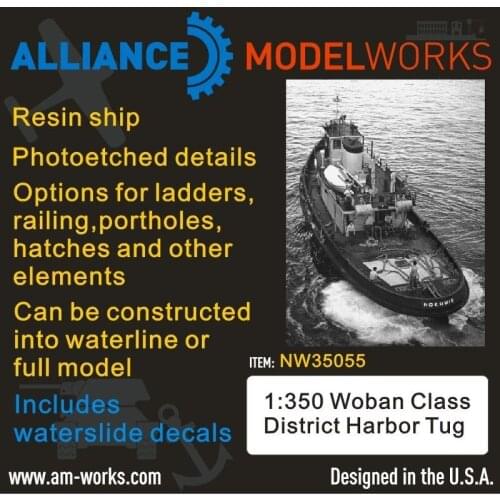 AM-WORKS NW35055 1/350 Woban Class District Harbor Tug Boat - Upgrade Detail Set