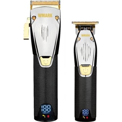 WMARK Cordless Hair Clipper 440C 9CR18 Taper Blade Electric Hair Trimmer With LCD Display All metal Hair Trimmer Washable