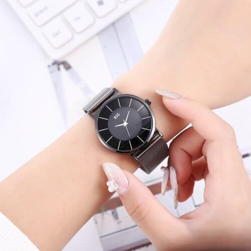 BGG Ladies Quartz Watch Creative Stainless Steel Student Watch Alloy Case Senior Gift Clock