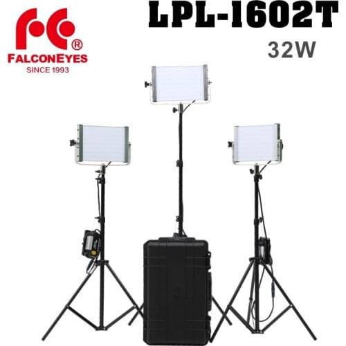 Falconeyes LPL-1602T Kit Diving Video Light 32W Daylight Panel Light Dimmable 120pcs LED Studio Photo Video Interview Lighting
