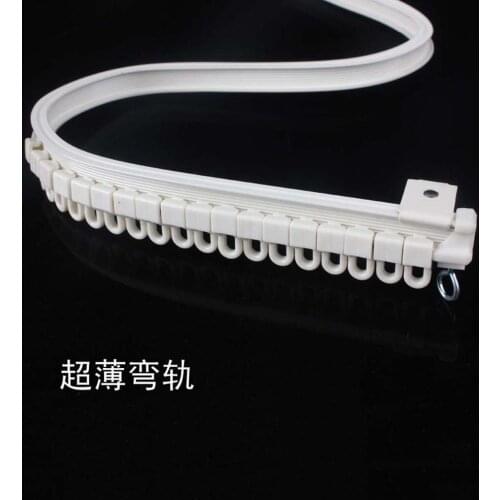 5m Flexible Ceiling Mounted Curtain Track Rail Straight Slide Windows Balcony Aluminum alloy Bendable Home Window Decor Accessor