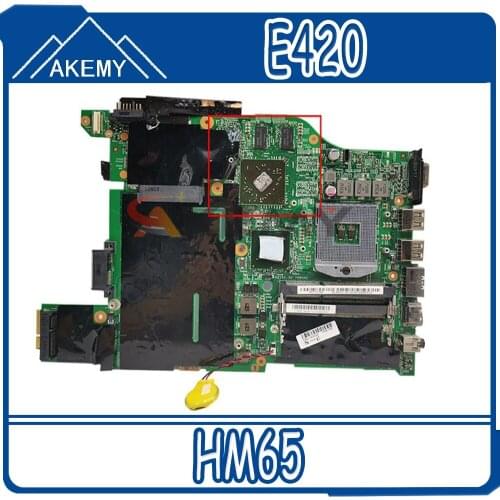 Akemy For Lenovo Thinkpad E420 Laptop motherboard 12204-1 HM65 PGA 988B DDR3 Mainboard W/ GPU