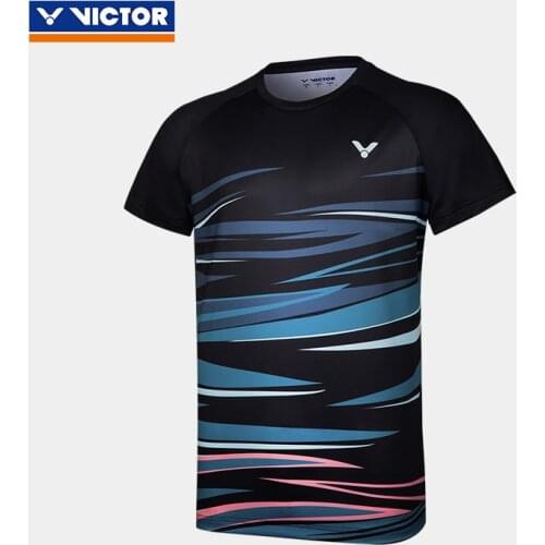 Original victor knitting short sleeve badminton jersey sports clothing sportswear t-shirt T-10031