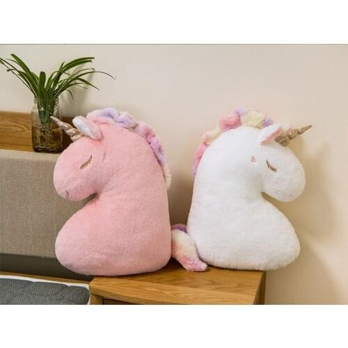 50 CM White Pink Unicorn Plush Toys Pillow New Big Size Unicorn Soft Sfuffed Animal Dolls Women Kids Birthday Gift