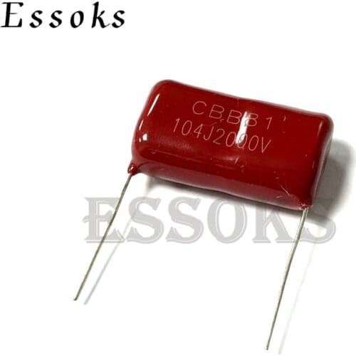 2PCS 2000V104J 0.1UF Pitch 25mm 30mm 100NF 2000V 2KV 104 104J CBB Polypropylene film capacitor