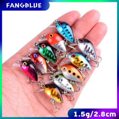 10 PCS Minnow Fishing Lure 1.5g 28mm Crankbait Hard Bait Topwater Artificial Wobbler Bass Japan Fly Fishing Accessories