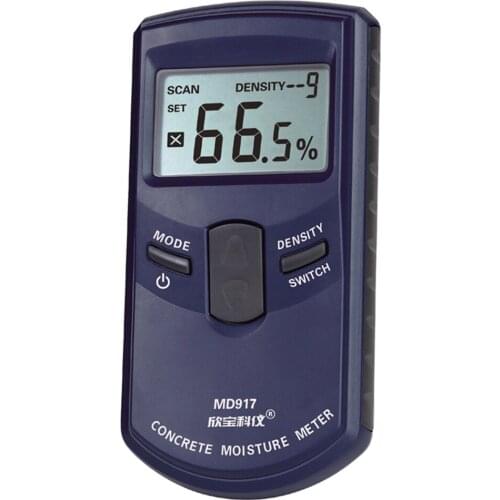 MD917 Concrete Wall Moisture Meter Handheld Digital Woodworking Precision Instrument Adopting HF Automatic Compensation