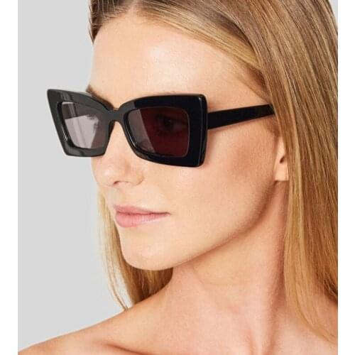 Cat Eye Women Men Sunglasses Double Tan Gray Lens UV400 Eye Protection Girl Sexy Ladies Outdoor Eyewear